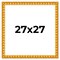27x27 Bamboo Picture Frame with UV-Resistant Acrylic & Acid Free Backing, Available in 4 Finishes - Brown, Black, Gold, and Natural